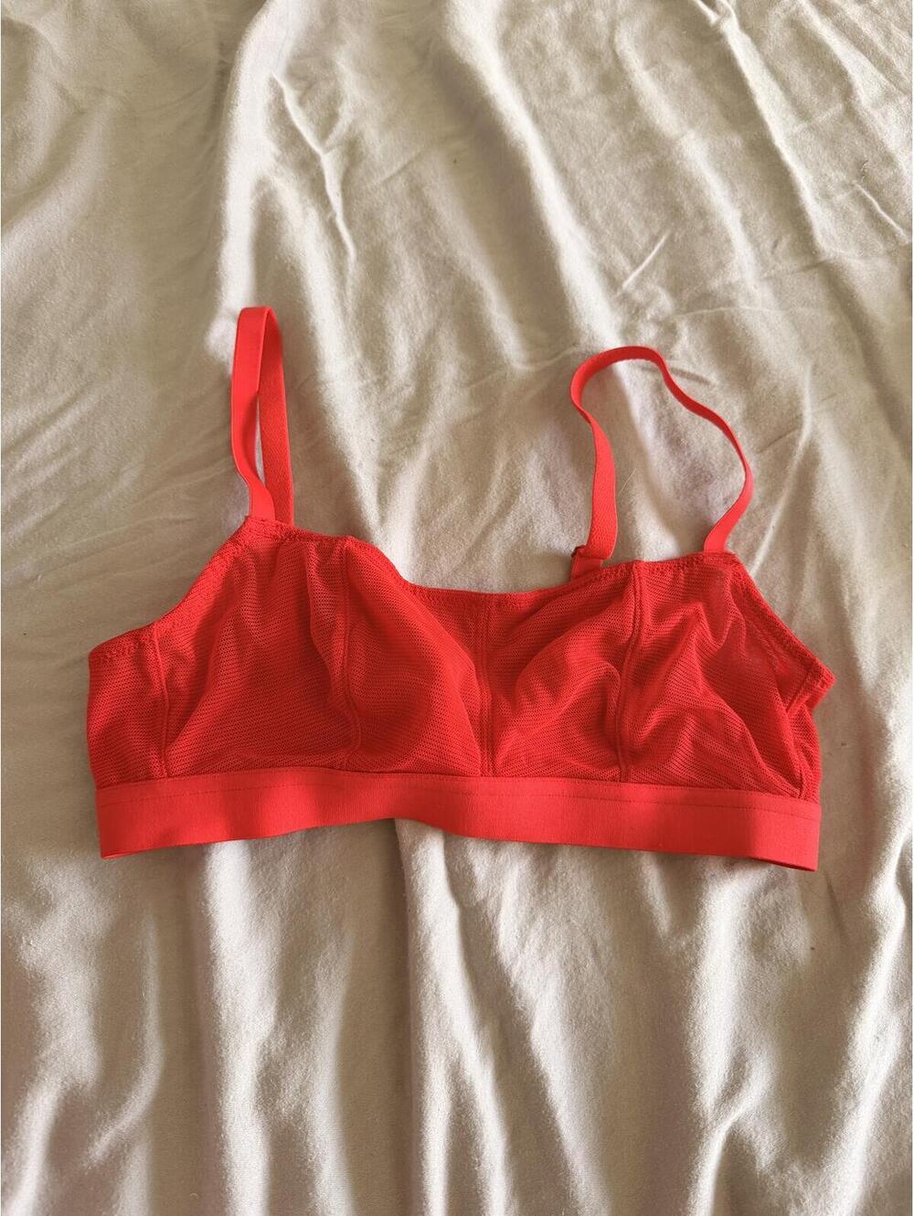 Lively Red Mesh Bralette
